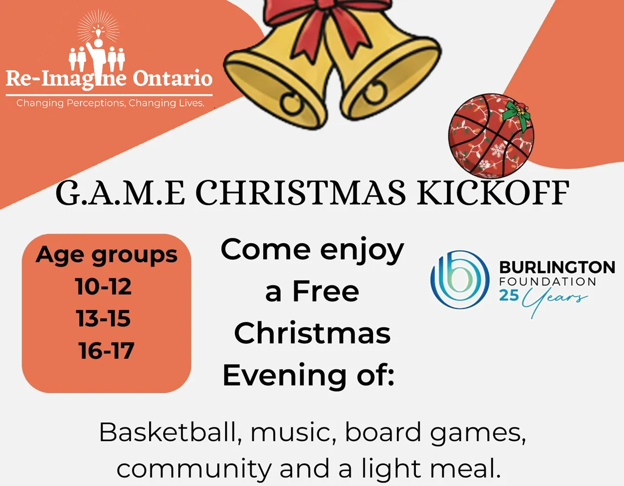 Re-Imagine Ontario Christmas in Burlington 2025 Banner.